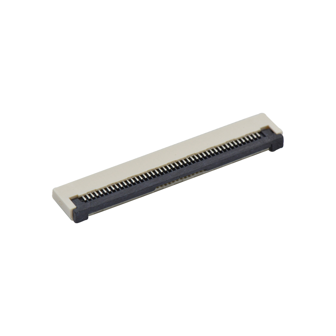 Pitch 0.50mm H2.00mm 卧式下接前掀盖 SMT型 FPC 45Pin 自然色 HF
